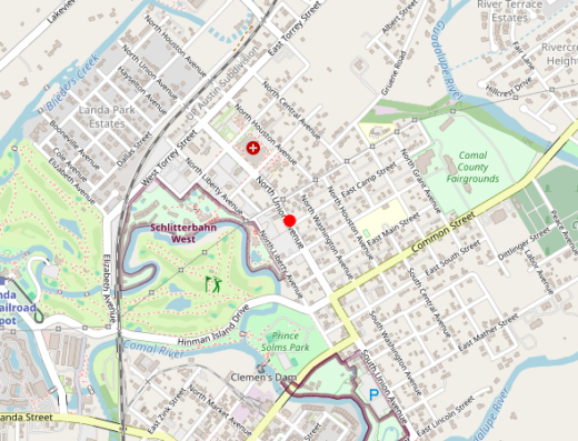 New Braunfels Texas Peptide Therapy Map