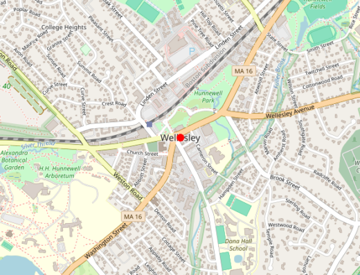 Thiesen MD Wellesley Massachusetts Map