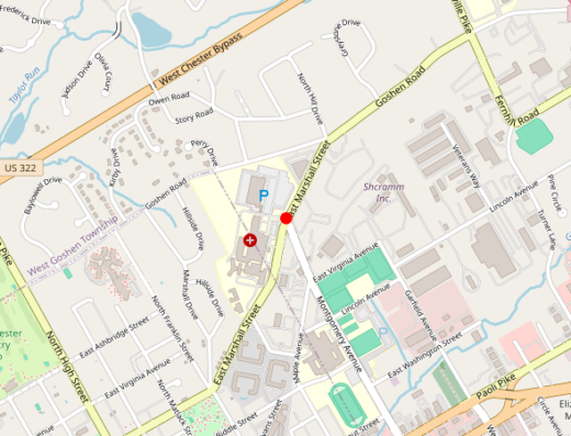 Towsen Clinic West Chester Pennsylvania Map