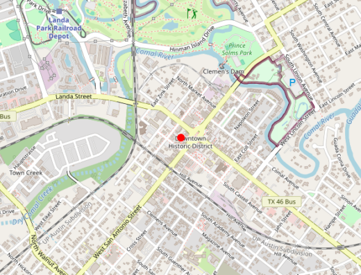 New Braunfels Texas Peptide Therapy Map