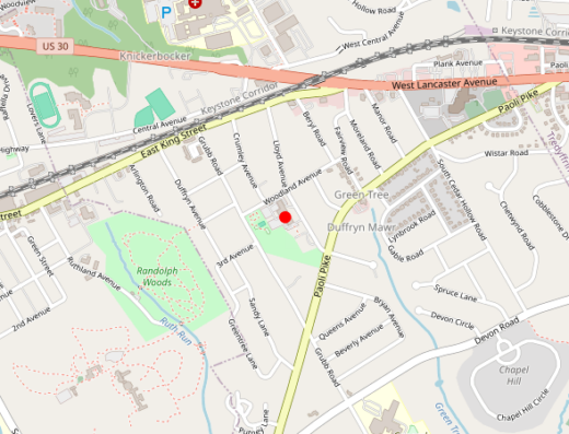 Row Psychiatric Services Malvern PA Map