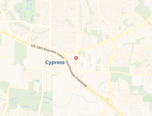 Serenity Wellness and Counseling Center location map — Cypress, Texas