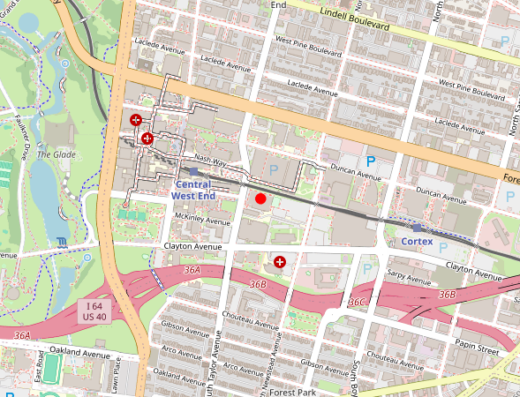 WashU Medicine Interventional Psychiatry St. Louis MO Map
